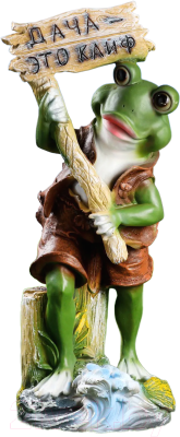 Изображение товара Фигурка для сада Хорошие сувениры Лягушка - Дача это кайф / 9508734
