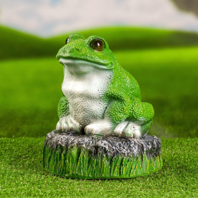 Изображение товара Фигурка для сада Хорошие сувениры Лягушка на камне / 9487950