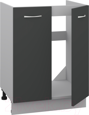Шкаф под мойку Кортекс-мебель Корнелия Лира НШ60м (антрацит)