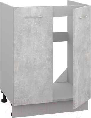 Шкаф под мойку Кортекс-мебель Корнелия Лира НШ60м (ателье светлый)