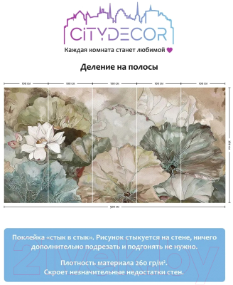 Фотообои листовые Citydecor Blossom 2 (500x260см)