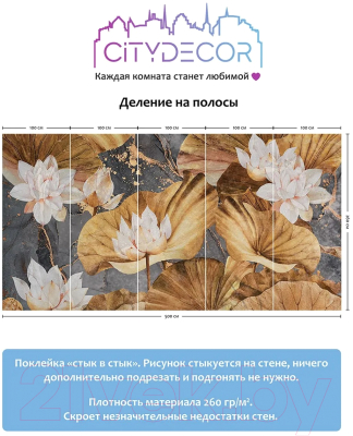 Фотообои листовые Citydecor Blossom 20 (500x260см)