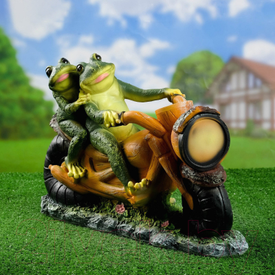 Изображение товара Фигурка для сада Хорошие сувениры Лягушки на мотоцикле / 1259542
