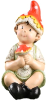 

Фигурка для сада, Мальчик Гоша в шапке мухамора / 10349464