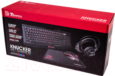 Набор игровых устройств Thermaltake Tt eSports Knucker 4-in-1 Gaming Kit / KB-GCK-PLBLUS-01