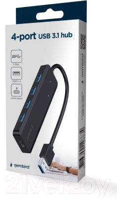 USB-хаб Gembird UHB-U3P4P-02