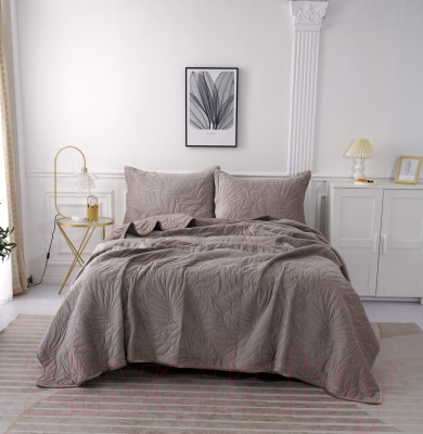 Набор текстиля для спальни Sofi de Marko Глория 160x220 / Пок-Гл1-160x220 (пепельно-розовый)