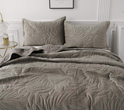 Набор текстиля для спальни Sofi de Marko Глория 160x220 / Пок-Гл4-160x220 (хаки)