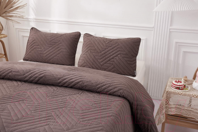 Набор текстиля для спальни Sofi de Marko Мориц 160x220 / Пок-МЦ-шк-160x220 (шоколад)