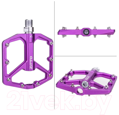 Комплект педалей для велосипеда ZTTO JT-LHJJT07 (фиолетовый)