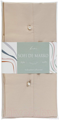 Наволочка Sofi de Marko Premium Mako 50x70 / Нав-Пм-кр-50x70 (кремовый)