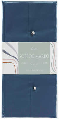 Наволочка Sofi de Marko Premium Mako 50x70 / Нав-Пм-50x70син (синий)
