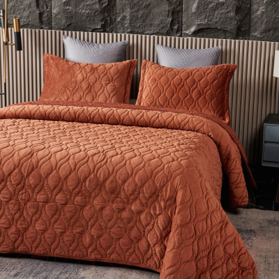 Набор текстиля для спальни Sofi de Marko Нобилис 240x260 / Пок-Ноб-240x260мд (медный)