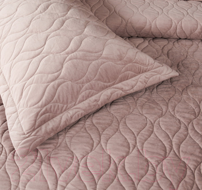 Набор текстиля для спальни Sofi de Marko Нобилис 240x260 / Пок-Ноб-240x260пр (пепельно-розовый)