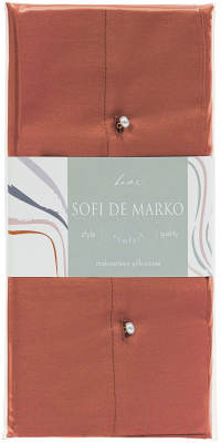 Наволочка Sofi de Marko Premium Mako 70x70 / Нав-Пм-70x70кр (коралловый)