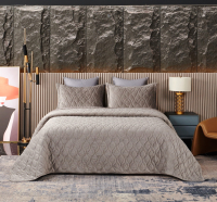 Набор текстиля для спальни Sofi de Marko Нобилис 240x260 / Пок-Ноб-240x260с (серый) - 