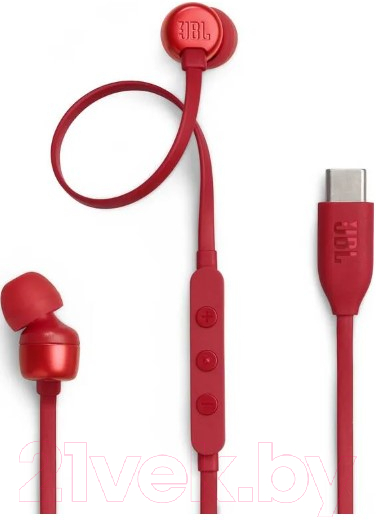 Наушники JBL Tune 310C / T310CRED (красный) — фото 2