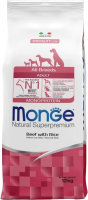 Сухой корм для собак Monge All Breeds Adult Monoprotein говядина с рисом (12кг) - 