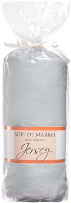 Простыня Sofi de Marko Роланд 180x200x30 / ПР-РЛ-180x200x30сс (светло-серый)