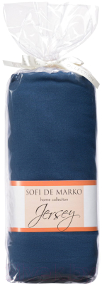 Простыня Sofi de Marko Роланд 180x200x30 / ПР-РЛ-180x200x30сн (синий)