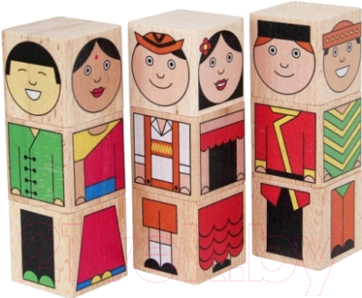 Развивающая игрушка Краснокамская игрушка Кубики. Народы мира / Куб-11
