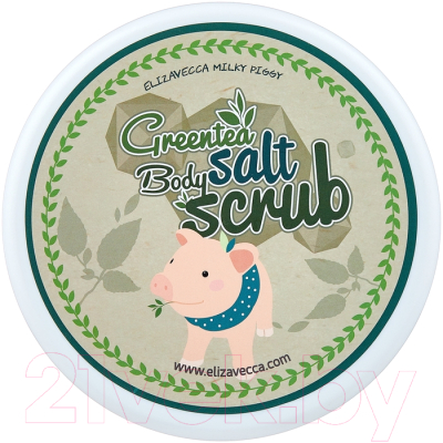Скраб для тела Elizavecca Milky Piggy Green Tea Salt Body Scrub (600мл)