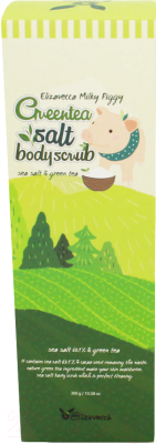 Скраб для тела Elizavecca Milky Piggy Green tea Salt Body Scrub (300мл)