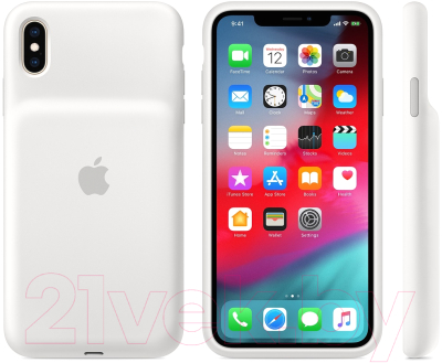 Чехол-зарядка Apple Smart Battery Case для iPhone XS White / MRXL2