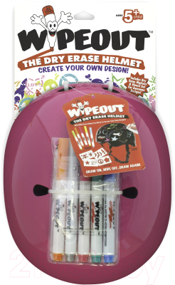 Защитный шлем Wipeout Neon Pink с фломастерами (L, розовый)