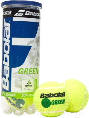 Набор теннисных мячей Babolat Green / 501066 (3шт, желтый/зеленый)
