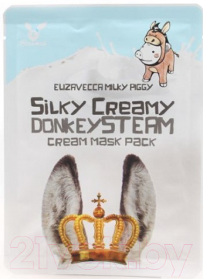 Маска для лица тканевая Elizavecca Silky Creamy Donkey Steam Cream Mask Pack (25г)