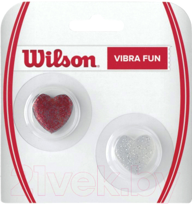 Виброгаситель для теннисной ракетки Wilson Vibra Fun / WRZ537100 (2шт, красный/серебристый)