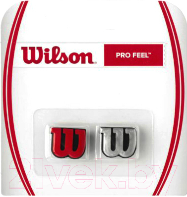 Виброгаситель для теннисной ракетки Wilson ProFeel / WRZ537600 (2шт, красный/серебристый)