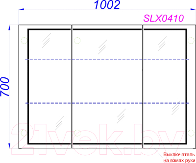 Купить Шкаф с зеркалом для ванной Aqwella Simplex / SLX0410  