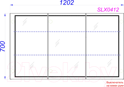 Шкаф с зеркалом для ванной Aqwella Simplex / SLX0412