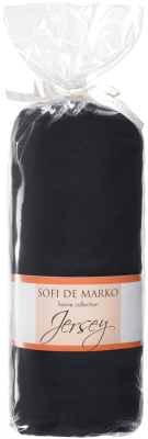 Простыня Sofi de Marko Роланд 160x200x30 / ПР-РЛ-160x200x30чр (черный)