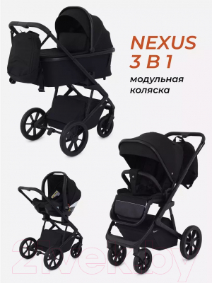 Детская универсальная коляска Rant Basic Nexus 3 в 1 / RA107 (черный)