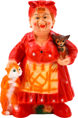 Фигурка для сада Хорошие сувениры Теща с котом и собакой / 3808074 -