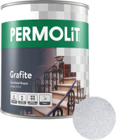 Грунт-краска PERMOLIT Grafite антикоррозийная с эффектом металлик 1701 (750г, серебристый) - 