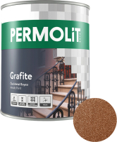Грунт-краска PERMOLIT Grafite антикоррозийная с эффектом металлик 1704 (750г, бронза) - 
