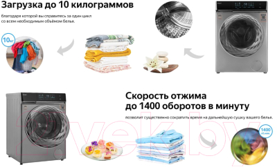 Стиральная машина Weissgauff WM 879 Diamond Inverter Steam