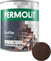 Грунт-краска PERMOLIT Grafite антикоррозийная с эффектом металлик 1782 (750г, шоколад) - 