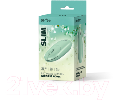 Мышь Perfeo Slim / PF_A4791 (зеленый)