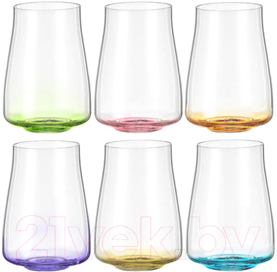 Набор стаканов Bohemia Crystalex Rainbow 23026/D4665/400