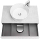 Миниатюра изображения товара Тумба под умывальник Акватон Марбл Слэйт 80 / 1A276201MH4C0 (белый матовый)