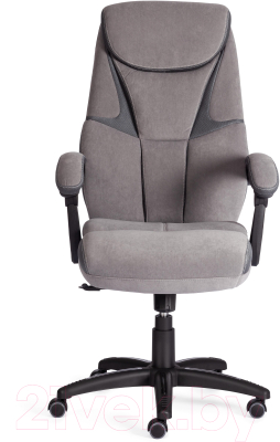 Кресло офисное Tetchair Cambridge флок/ткань (серый)