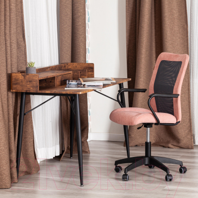 Кресло офисное Tetchair Staff флок (розовый/серый,137/W-12)
