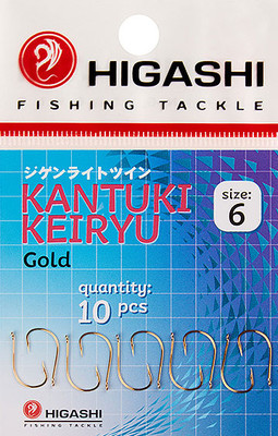 Набор крючков рыболовных Higashi Kantuki Keiryu #6 Gold / 01363 - 
