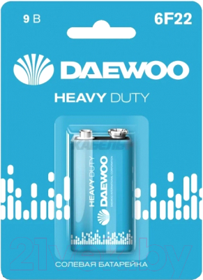 Батарейка Daewoo Heavy Duty 6F22 BL-1 12/144