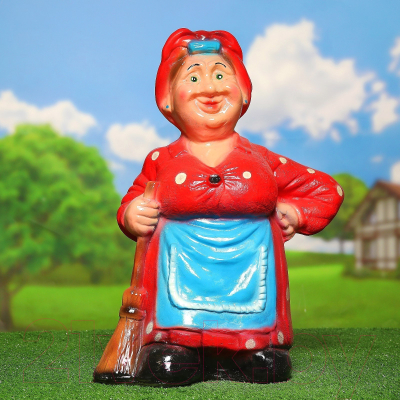 Изображение товара Фигурка для сада Хорошие сувениры Теща с метлой средняя / 3866566